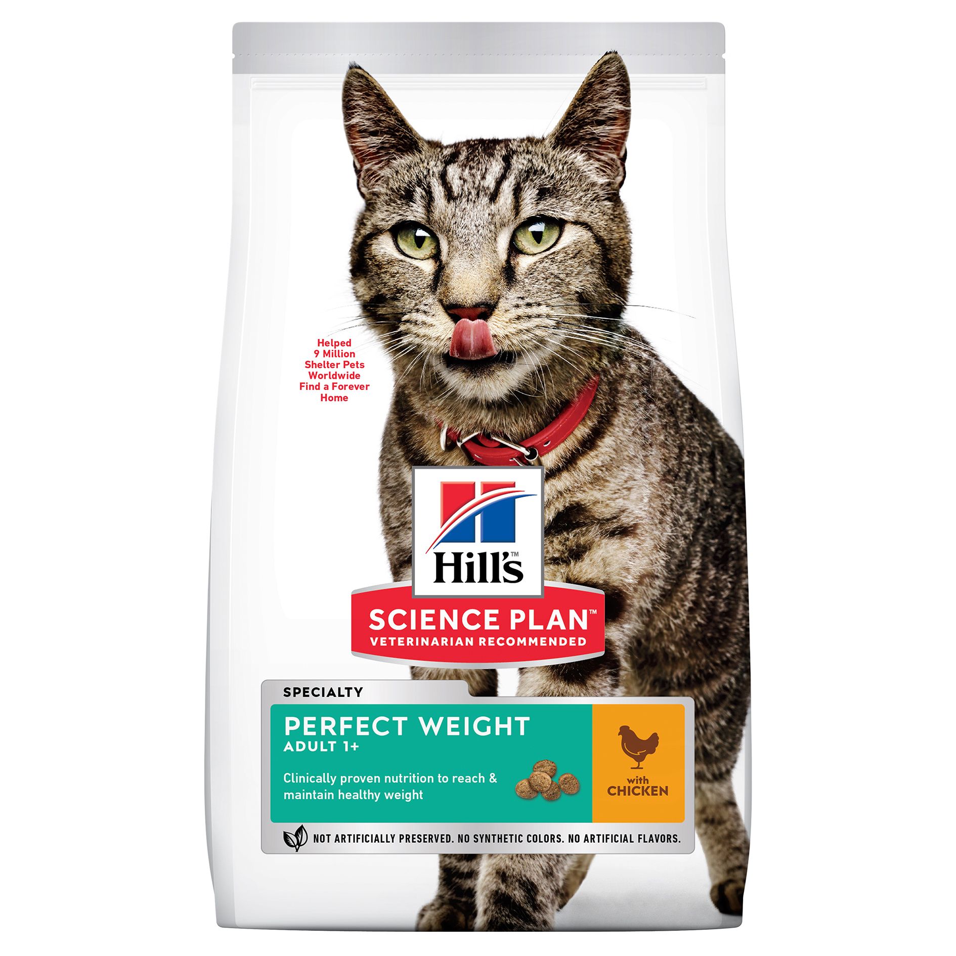 מזון Hill's Science Plan Perfect Weight לחתולים בוגרים 2.5 ק"ג