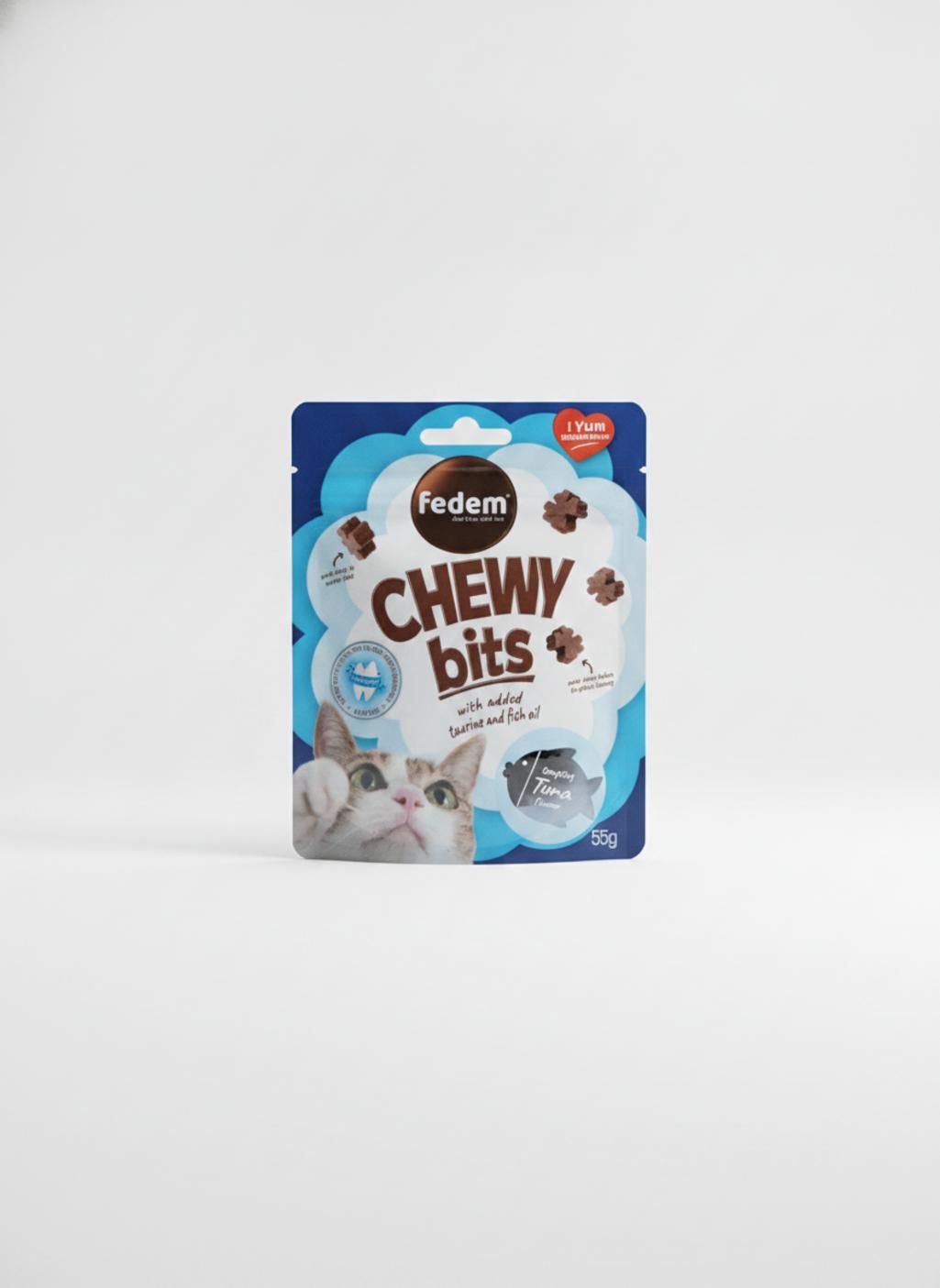 Fedem chew bits- חטיף דנטלי לחתול בטעם טונה