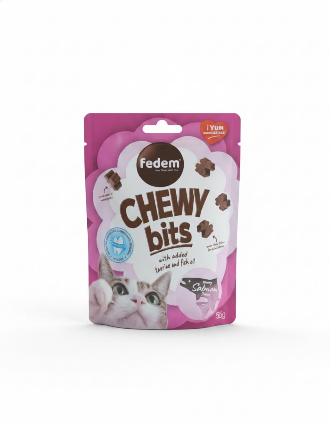 Fedem Chew Bits - חטיף דנטלי לחתול בטעם סלמון