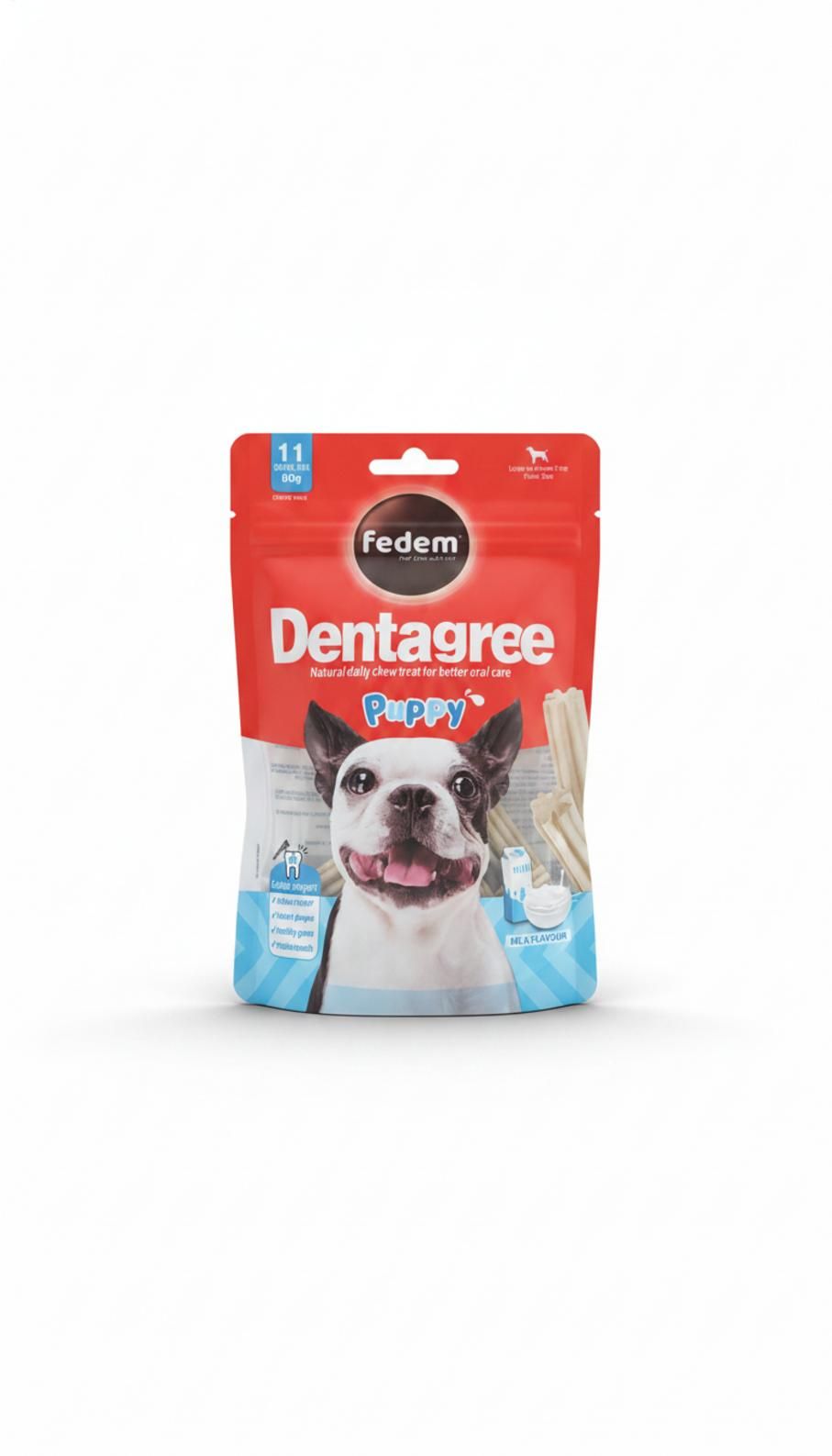 חטיף Dentagree דנטל סטיקס בטעם חלב לגורים