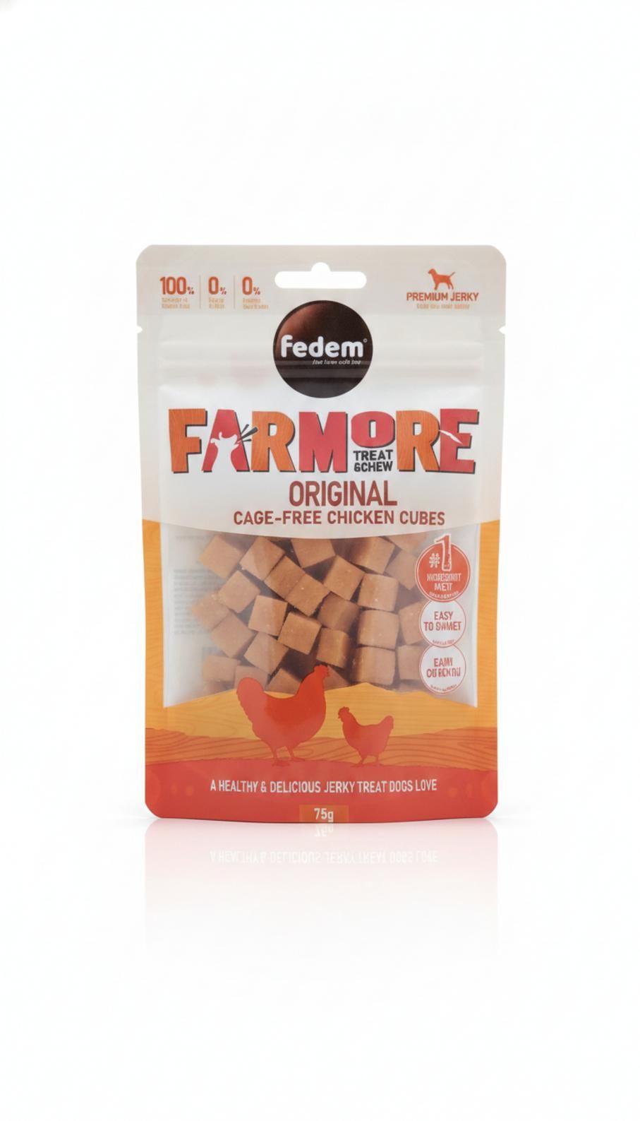 Fedem FARMORE treat &chew - קוביות עוף