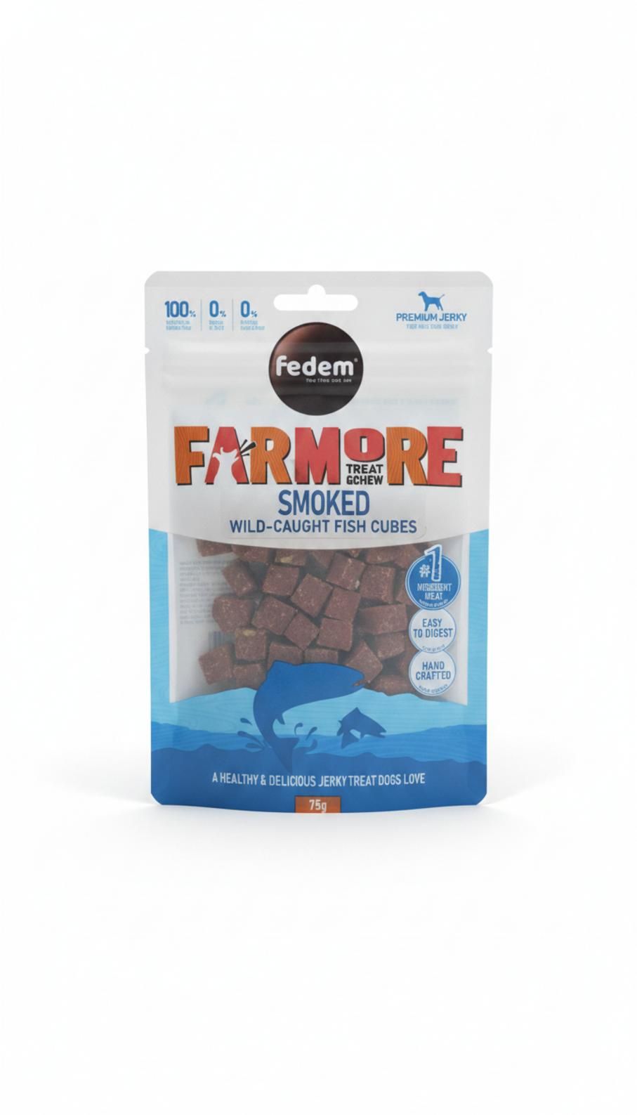 Fedem FARMORE treat &chew - קוביות דג מעושן