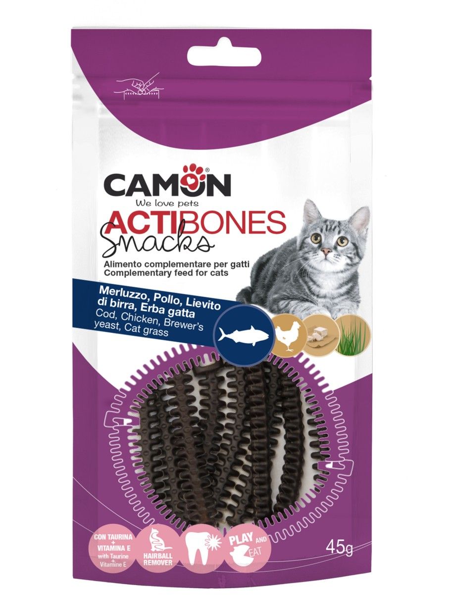 CAMON - ACTIFISH חטיף לחתולים עם בקלה וסלמון